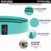 Strauss Standard Fabric Resistance Bands, Single, (Blue)